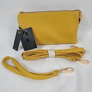 NEW Kedzie Eclipse Convertible Wallet Crossbody Golden Yellow